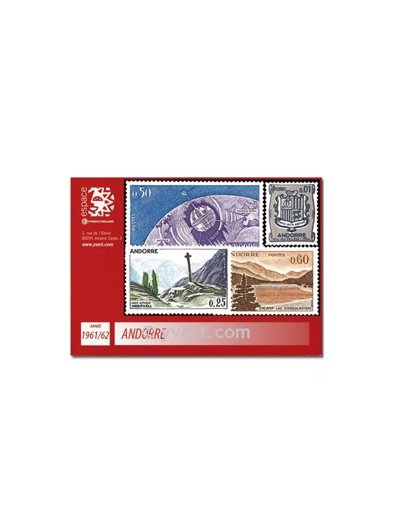 n° 153A/165 - Timbre Andorre Année complète (1961/1962)
