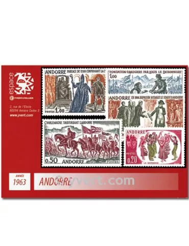 n° 166/170 - Timbre Andorre Année complète (1963)