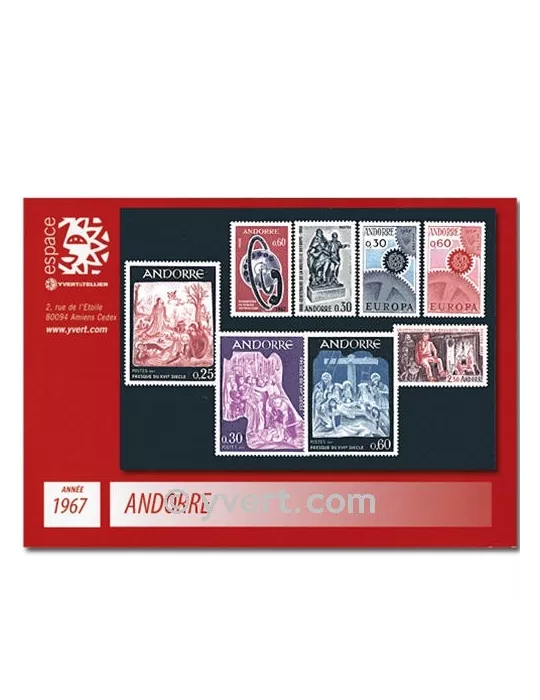 n° 179/186 - Timbre Andorre Année complète (1967)