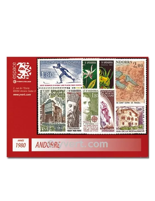 n° 282/290 - Timbre Andorre Année complète (1980)