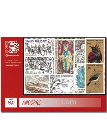 n° 291/299 - Timbre Andorre Année complète (1981)