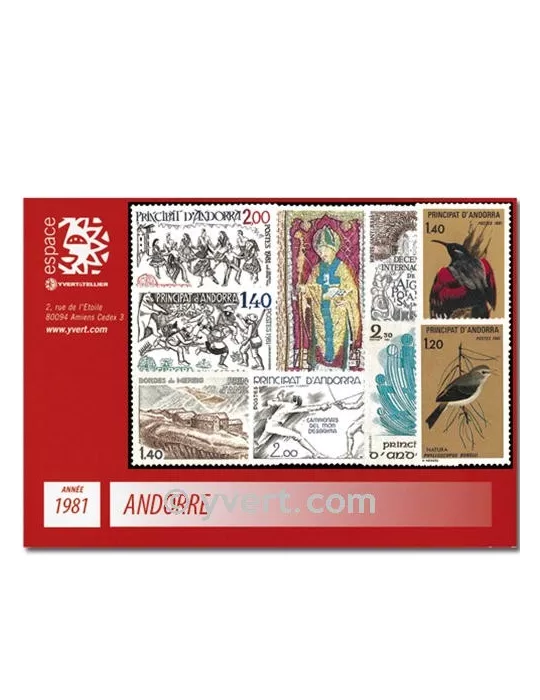 n° 291/299 - Timbre Andorre Année complète (1981)