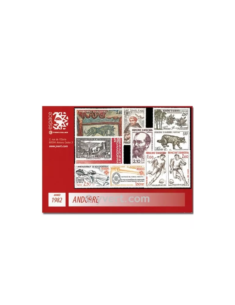 n° 300/309 - Timbre Andorre Année complète (1982)