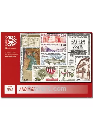 n° 310/326 - Timbre Andorre Année complète (1983)