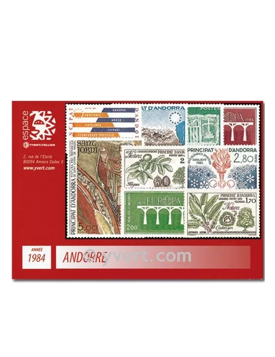 n° 327/336 - Timbre Andorre Année complète (1984)