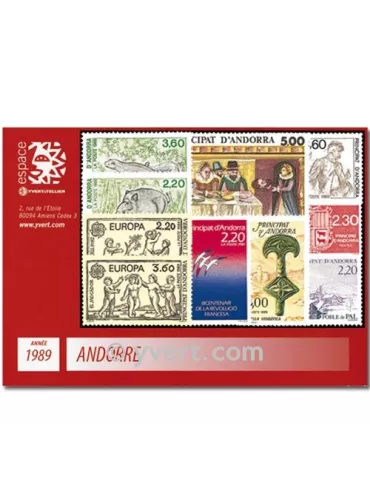 n° 376/384 - Timbre Andorre Année complète (1989)