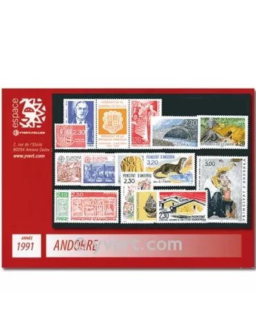 n° 400/412 - Timbre Andorre Année complète (1991)
