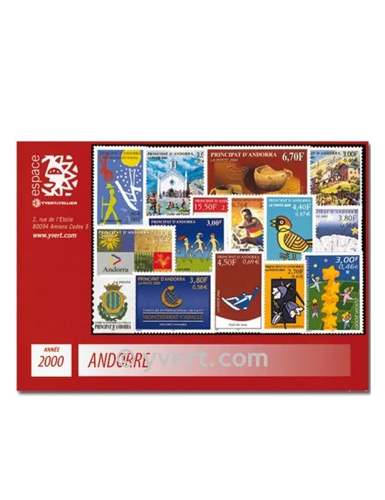 n° 525/539 - Timbre Andorre Année complète (2000)