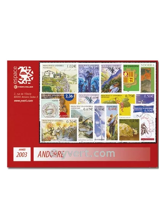 n° 555/574 - Timbre Andorre Année complète (2002)