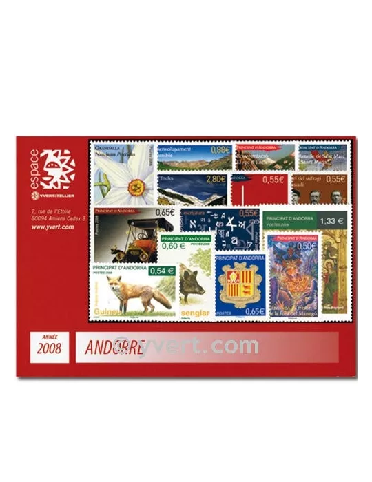n° 649/665 - Timbre Andorre Année complète (2008)