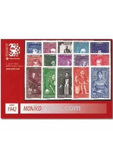 n° 234/248 - Timbre Monaco Année complète (1942)