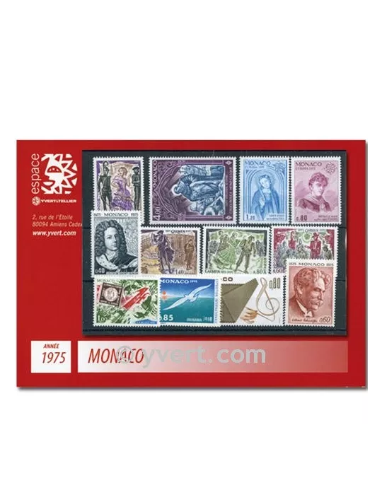 n° 1003/1042 - Timbre Monaco Année complète (1975)