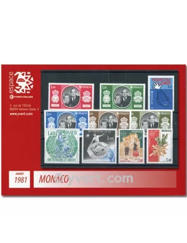 n° 1264/1305 - Timbre Monaco Année complète (1981)