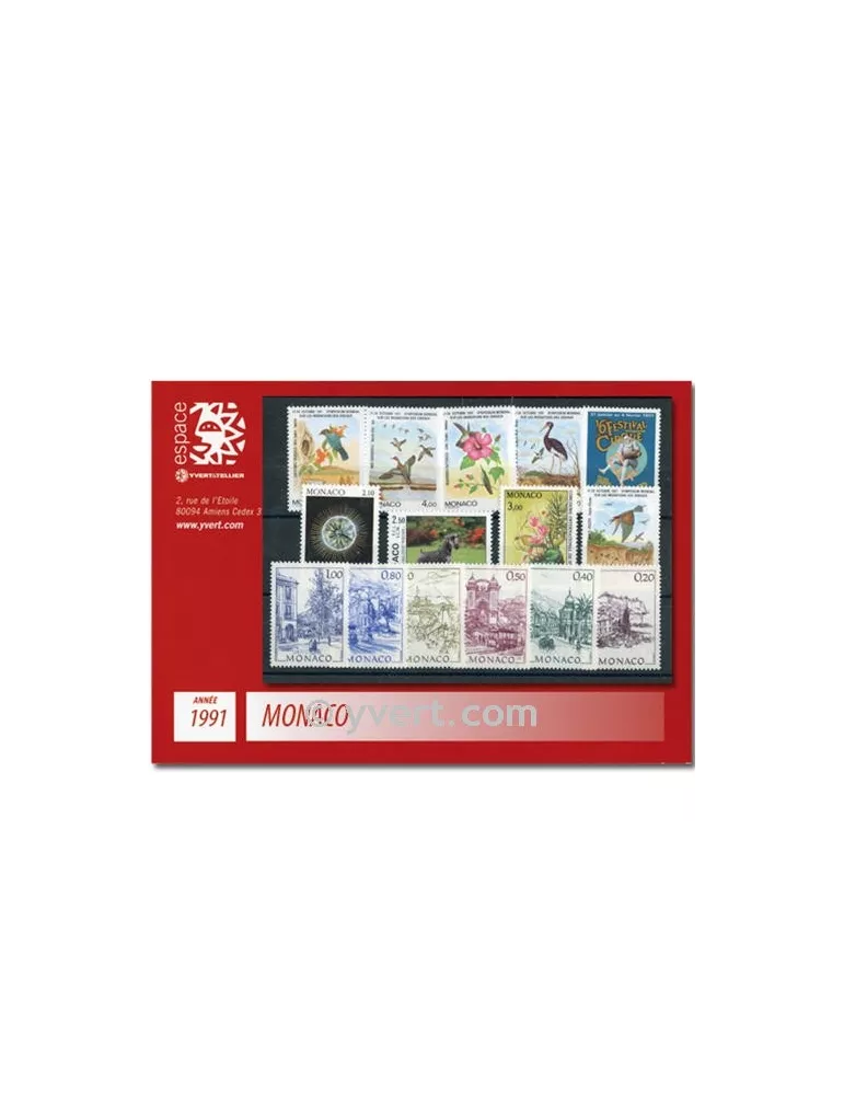 n° 1753/1809 - Timbre Monaco Année complète (1991)