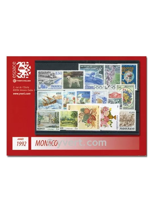 n° 1810/1853 - Timbre Monaco Année complète (1992)