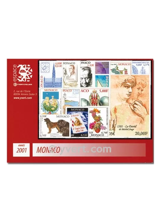 n° 2295/2318 - Timbre Monaco Année complète (2001)