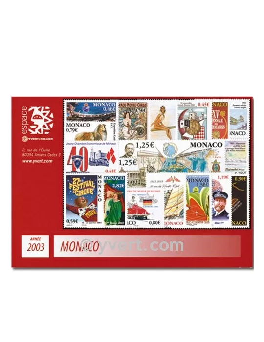 n° 2382/2417 - Timbre Monaco Année complète (2003)
