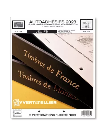 FRANCE AUTOADHESIFS FS : 2023 - 2E SEMESTRE (JEUX SANS POCHETTES)
