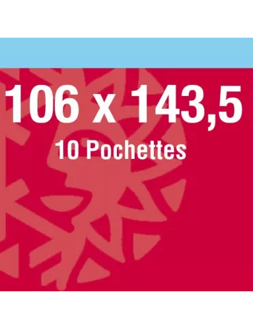 Pochettes double soudure - Lxh:106x143.5 mm (Fond noir)