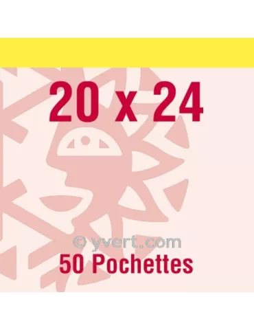 Pochettes simple soudure - Lxh:20x24mm (Fond noir)