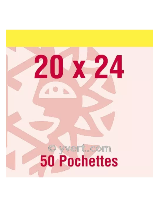 Pochettes simple soudure - Lxh:20x24mm (Fond noir)