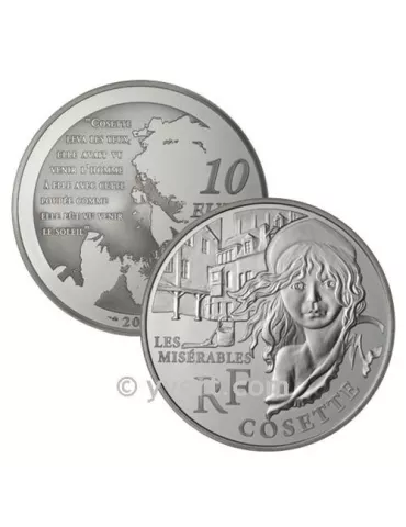 10 EUROS ARGENT - FRANCE - COSETTE