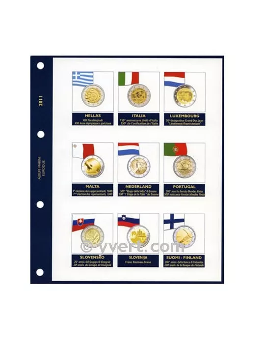 Recharges 2 EUROS commémoratifs 2011 - MARINI®