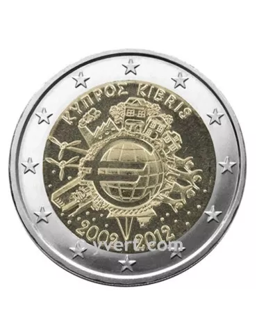 2 EURO COMMEMORATIVE 2012 : CHYPRE (10e anniversaire de la mise en circulation des euros)