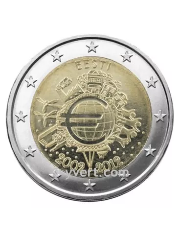 2 EURO COMMEMORATIVE 2012 : ESTONIE (10e anniversaire de la mise en circulation des euros)