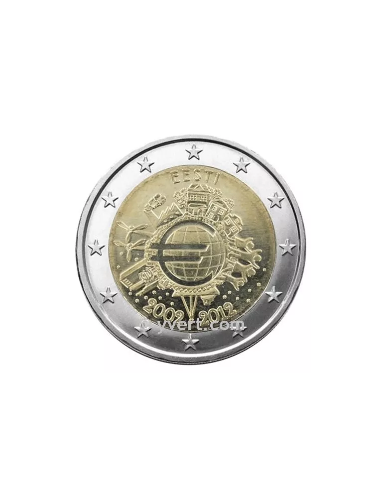 2 EURO COMMEMORATIVE 2012 : ESTONIE (10e anniversaire de la mise en circulation des euros)