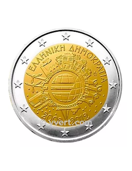 2 EURO COMMEMORATIVE 2012 : GRECE (10e anniversaire de la mise en circulation des euros)