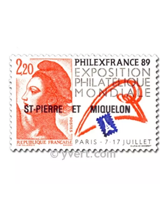 n° 489b - Timbre Saint-Pierre et Miquelon Poste
