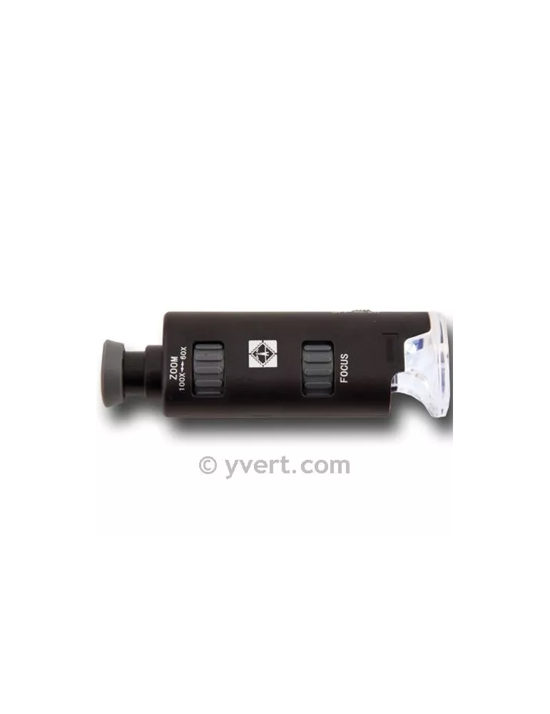 Microscope avec zoom et LED, 60 ET 100 x LEUCHTTURM