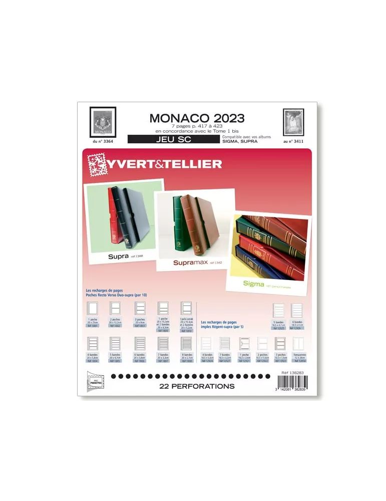 MONACO SC : 2023 (JEUX AVEC POCHETTES)