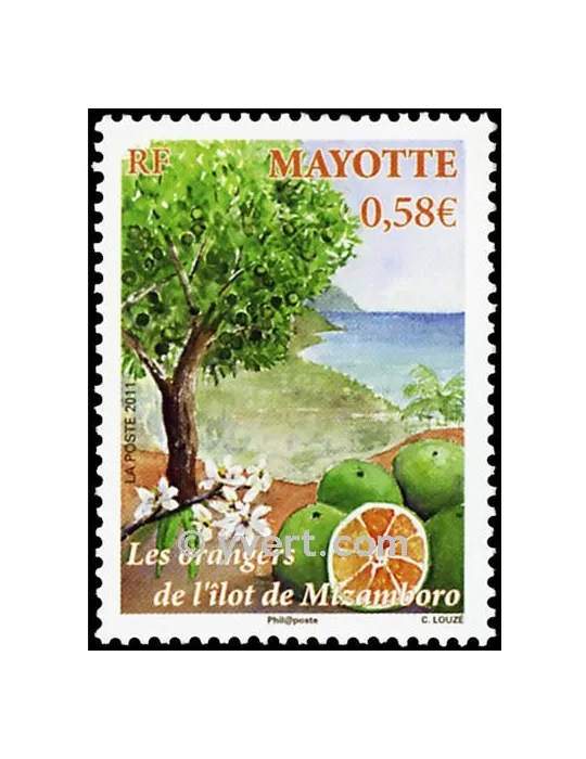 n° 252 - Timbre Mayotte Poste
