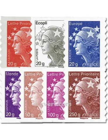 n° 590/596 - Timbre France Autoadhésifs