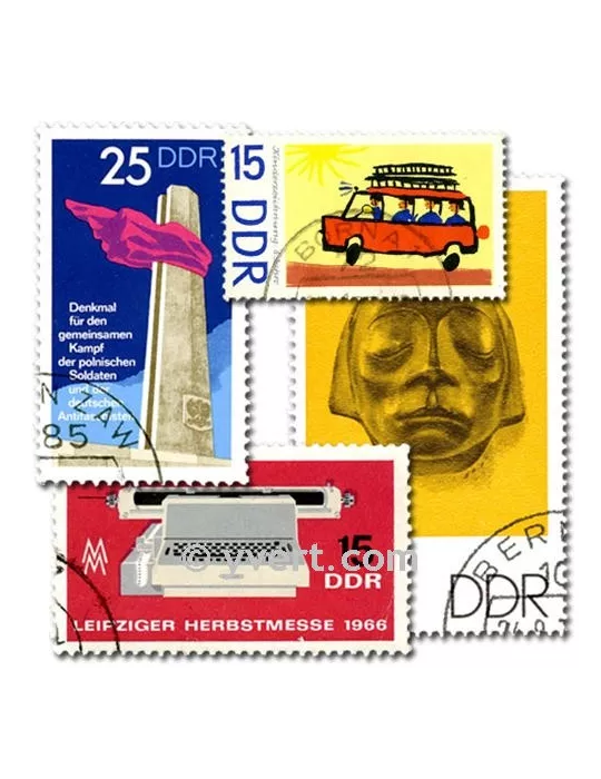 ALLEMAGNE EST : pochette de 1000 timbres (Oblitérés)