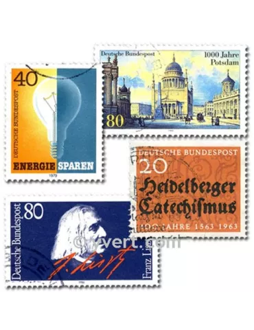 ALLEMAGNE OUEST : pochette de 1000 timbres (Oblitérés)