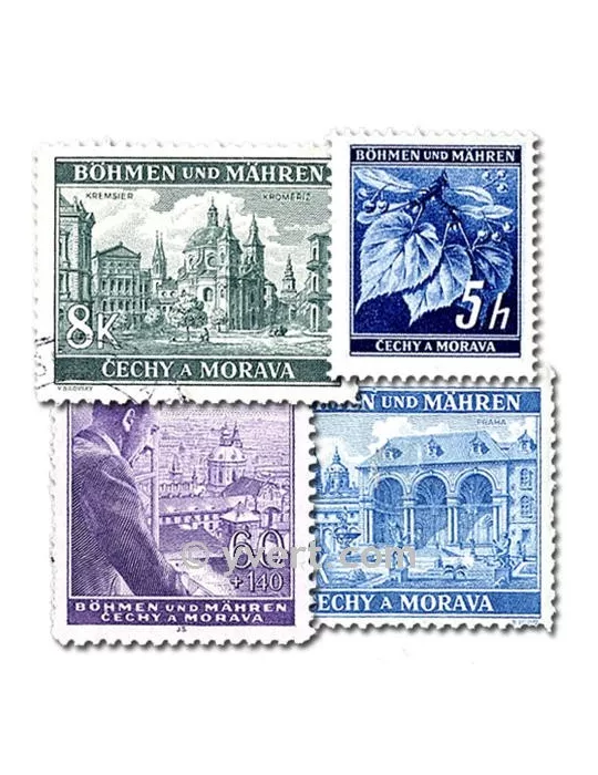 BOHEME ET MORAVIE : pochette de 150 timbres (Oblitérés)