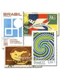BRESIL : pochette de 500 timbres (Oblitérés)