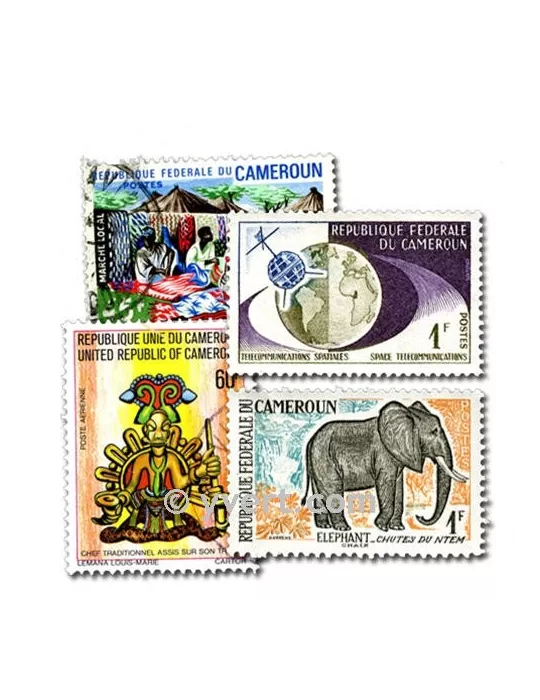 CAMEROUN : pochette de 200 timbres (Oblitérés)
