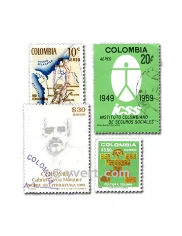 COLOMBIE : pochette de 500 timbres (Oblitérés)