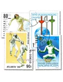 ESCRIME : pochette de 50 timbres (Oblitérés)
