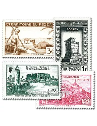 FEZZAN : pochette de 10 timbres (Oblitérés)