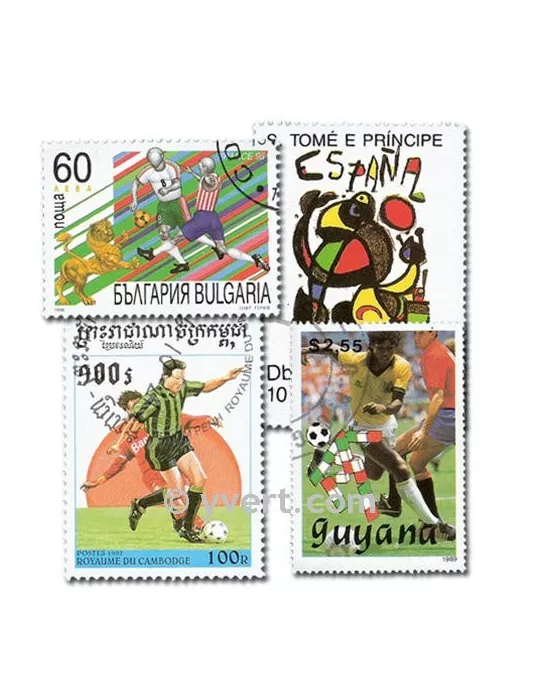 FOOTBALL : pochette de 1000 timbres (Oblitérés)
