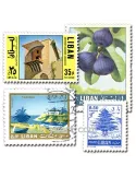 LIBAN : pochette de 100 timbres (Oblitérés)