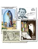 LITTERATURE : pochette de 100 timbres (Oblitérés)