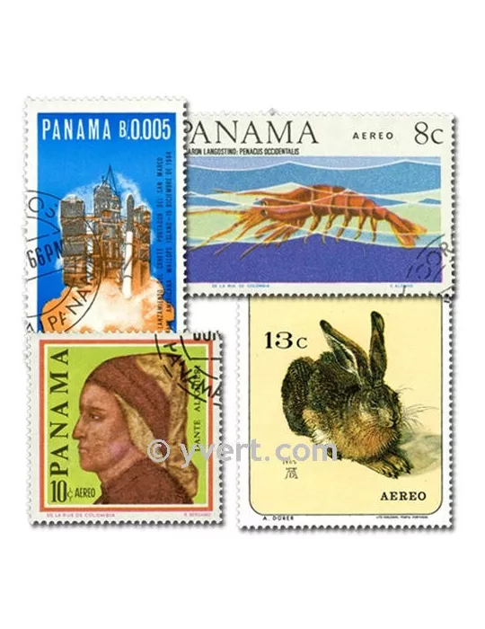 PANAMA : pochette de 100 timbres (Oblitérés)