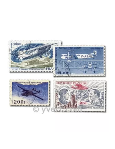 FRANCE POSTE AERIENNE : pochette de 25 timbres (Oblitérés)