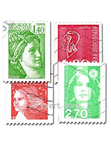 RF ROULETTES : pochette de 25 timbres (Oblitérés)